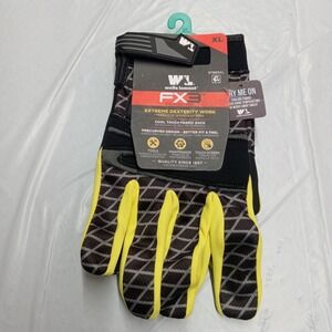 Wells Lamont FX3 Men's Work Gloves Black Synthetic Leather Palm Size XL New